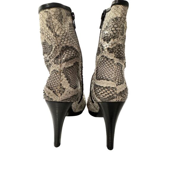 Stuart Weitzman Snakeskin Boots 7M Y2K Glam Rock High Heel Platform steampunk - Picture 6 of 9